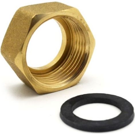 DADO IN OTTONE PER TUBI GAS + GUARNIZIONE 3/4 IN EPDM