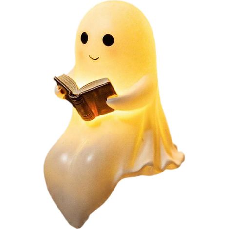 Lampe Fantôme Halloween Décoration De Figurine En Résine Pour Halloween Adorable Veilleuse Fantôme pour Maison Appartement Chambre Bureau Chambre d'Enfant Chevet Dessus de Table (1/5)