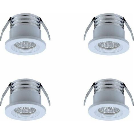Lot de 4 mini spots LED encastrables, 3 W, blanc chaud Blanc.. (1/3)