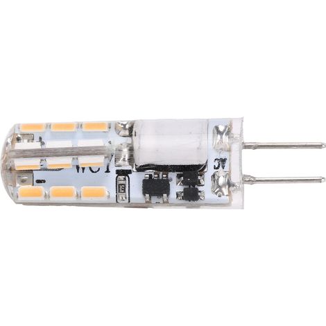 Ampoule G4 sans scintillement 24 LED, 2 W 200 lm, ampoule à brancher pour suspensions, plafonniers, appliques murales, lampes de table, blanc chaud non dimmable. (1/5)
