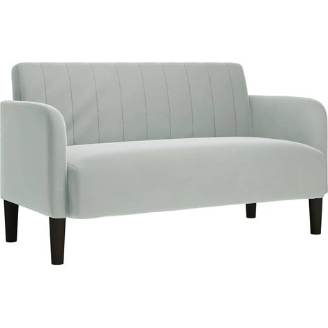 Canapé,Sofa pour Salon,Banquette causeuse gris clair 109 cm velours CFW431271 (1/5)