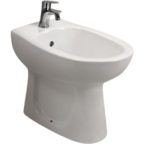 Bidet Gemma 50,5x28,8 cm staccato da muro monoforo in ceramica