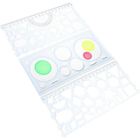 Pochoirs de formes géométriques SHINEOFI, plastique couleur (1/5)