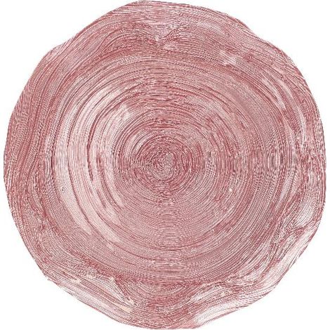Piatto Decorativo Casa in Vetro Izzy Rosa 28 cm (1/2)
