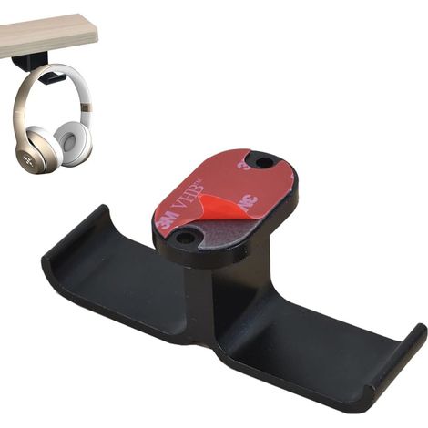 support casque bureau, support de casque, support de bureau, support pour casque de jeu, support pour clés, poches (crochet double couche)