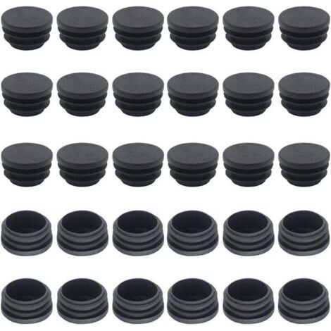 Embout de Chaise 25mm 50 Pièces Bouchon pour Tube Rond Embout pour Tube Embout Tube Rond Bouchons de Tubes Rond Embout Entrant Rond Bouchon pour Pied de Chaisse Capuchon pour Poteau (1/4)