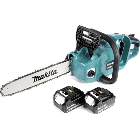 Makita DUC 353 T2 Motosierra sin cable 36V ( 2x18V ) Sin escobillas 35 cm + 2x batería 5,0 Ah - sin cargador