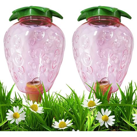 Boule Arrosage Automatique - Globe Arrosage Autonome en Plastique et Argile - Pour Plantes d Intérieur et d Extérieur - Lot de 2 (1/5)