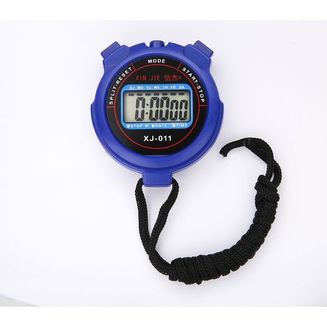 Chronomètre numérique de sport et minuteur de yoga/fitness — Bleu (1/2)
