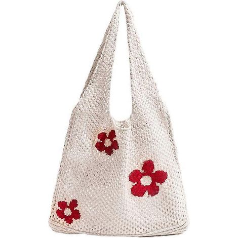 Sac à provisions réutilisable en filet tissé, sac fourre-tout pour fruits et légumes, sac de rangement en filet pour courses (1/5)