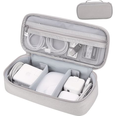 Organiseur de voyage électronique avec compartiment de gestion des câbles — doté d'une poche zippée pour un transport facile. (1/5)