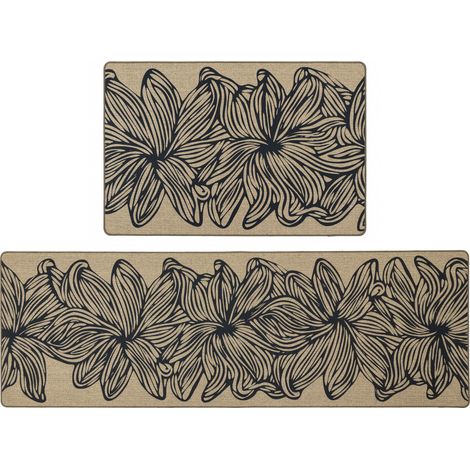 JVL Elegance Doormat and Runner Set, Flowers (1/5)