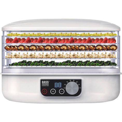Deshidratador de setas, frutas y verduras 250W, con bandejas regulables