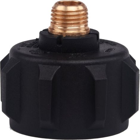 Sollbry Adaptateur de régulateur de gaz QCC1, raccord de vanne avec écrou et filetage mâle de 1/4 pouces, en laiton massif (1/4)