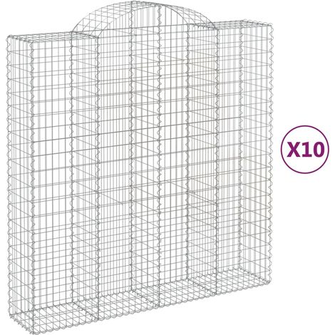 Maison Exclusive - Gabionen mit Hochbogen 10Stk. 200x50x200/220cm