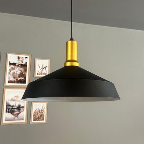 bamyum Lema Suspension Luminaire Rétro en Metal de 37,5 cm, Lustre de Salon Vintage, Éclairage de Plafond pour Chambre, Cuisine, Lampe Suspendue (1/5)