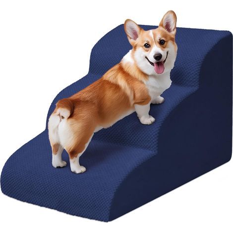 Hunde- und Katzentreppe, 40 cm hoch, hochdichter Schaumstoff, waschbarer Bezug, rutschfest, Schlafsofa (1/5)