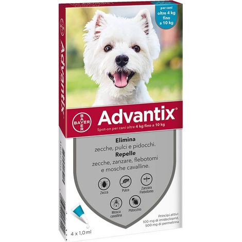 BAYER ADVANTIX SPOT ON 4 PIPETTE CANI 4-10 KG