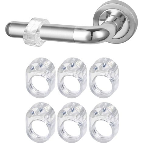 Topes para manijas de puerta, paquete de 6, de PVC, protectores transparentes para manijas de puerta, protectores de pared para amortiguar paredes y prevenir daños, RAPANDA