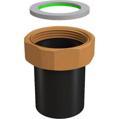 CODOLO DIRITTO IN PEHD CON DADO IN OTTONE - 1"1/2 Ø 40 H. 54 mm