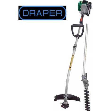 Draper 2-in-1 Petrol Grass and Hedge Trimmer with 33cc, 2HP, Pole Cutter, Model 16056