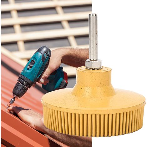 Brosse abrasive de 7,6 cm (3 pouces), en caoutchouc, pour ébavurer, polir et meuler, jaune (1/5)