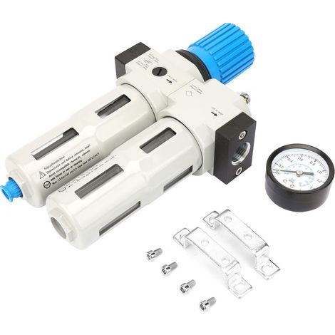 FRC-1/2-MIDI G1/2" Air Compressor Filter Oil Water Separator Trap with Regulator Gauge (1/5)