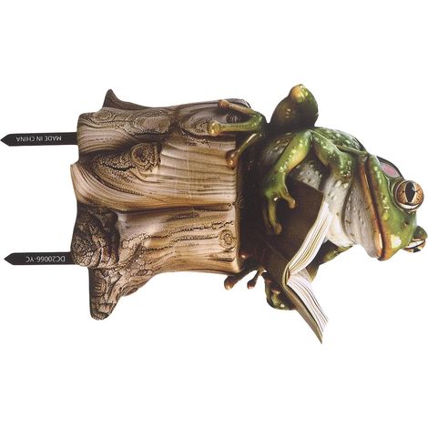 Statue Grenouille Métal Décorative pour Jardin Tuteur Animal Lecture Ornement Extérieur pour Patio Pelouse et Terrasse (1/5)