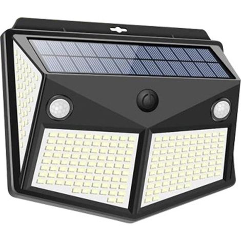 VURAHOME - Lot de 3 Lampe solaire extérieur 260LED IP65 Lumière murale solaire projecteur solaire applique murale étanche avec détecteur de mouvement ARILUX (1/5)
