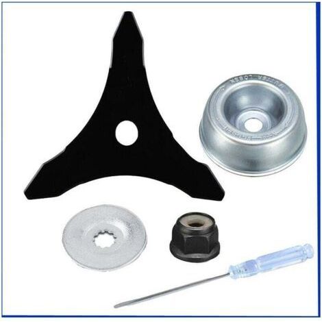 Lame de débroussailleuse 3 dents 12 pouces – Compatible FS120/FS130/FS200 – Kit d'entretien inclus – Pour désherbage efficace