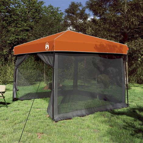 Juego de Tienda de Camping 2 pcs Gris y naranja Tafetán y Tela