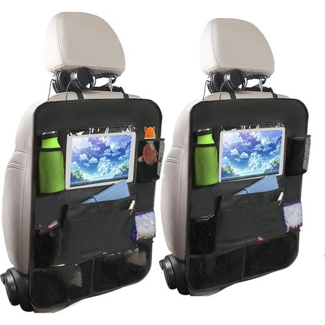 Organisateur De Siège Arrière De Voiture, Tapis De Protection De Dossier De Siège avec Support De Tablette, Plusieurs Poches De Rangement (1/5)