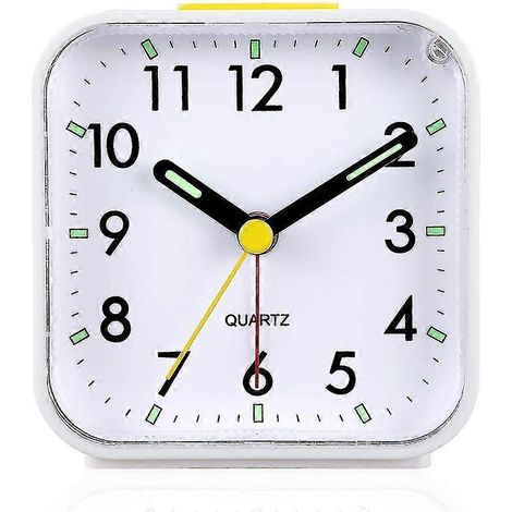 Réveil analogique silencieux, sans tic-tac, réveil en douceur, bourdonnement dont le volume augmente progressivement, fonctionne sur piles, fonction snooze. (1/5)