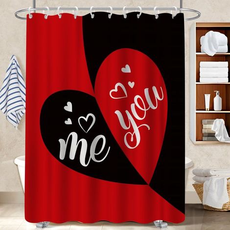 Voile de douche fluide en polyester 180x180 bordure lestée bâche de douche pour personne à mobilité réduite (1/5)