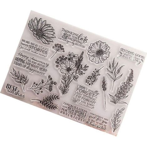 Tampons décoratifs pour scrapbooking, tampons en silicone pour fond et loisirs créatifs (1/4)