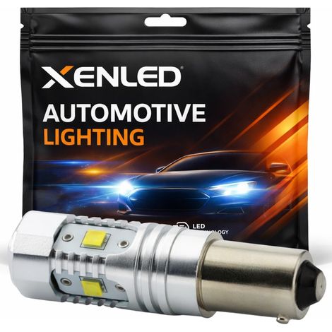 Ampoule H21W 5 LED CREE - BAY9S - lampe de signalisation LED haute puissance 12V - Blanc (1/5)