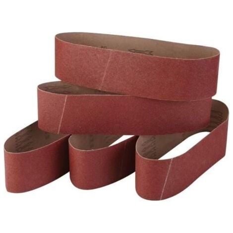 Jeu de 5 bandes abrasives en corindon fin 100 x 915 cm granulométrie 60/80/120/240/320--TRIMEC (1/4)