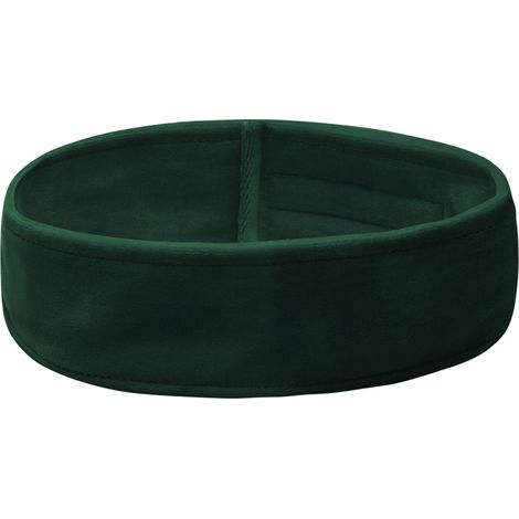 bandeau cosmétique en velours vert bouteille (1/2)