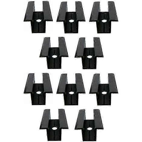 Lot de 10 pinces de fixation centrales noires pour panneaux solaires photovoltaïques, compatibles avec toutes les hauteurs de cadre. Support pour panneaux solaires sur toiture. (1/5)