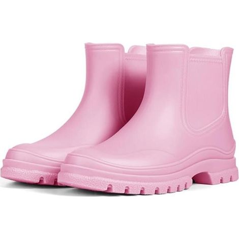 1 Paar Damen Rosa Regenstiefel Größe 36 wasserdichte Gummistiefel rutschfeste Gartenstiefel (1/5)