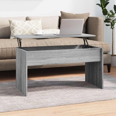 vidaXL Mesa de centro madera de ingeniería gris Sonoma 102x50,5x52,5cm (1/5)