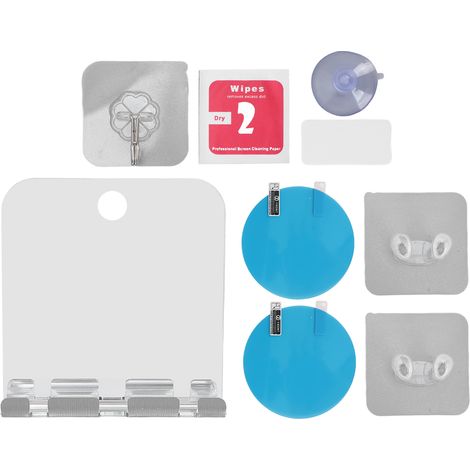 Miroir de douche sans buée carré mural salle de bain miroir maquillage suspendu accessoires rasage homme femme (1/5)