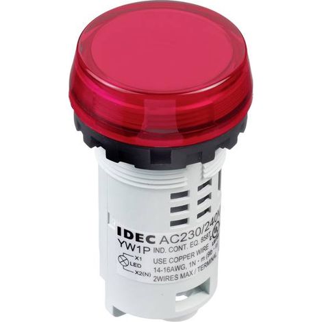 Idec Indicatore ottico Bianco, Rosso 230 V 1 pz.