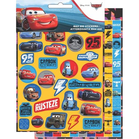 Ensemble de 600 autocollants Disney Cars Adventure