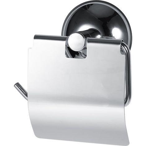 1 pc Porte papier toilette inox salle de bain mural ventouse sans perçage rouleau essuie-mains argent 17 x 12 x 6 cm (1/5)
