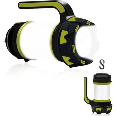 Wiederaufladbare LED-Campinglampe, extrem leistungsstarke, wasserdichte IPX5-Campinglaterne für Nachtangeln, Jagen, Wandern, Garage, Notbeleuchtung (USB-Kabel im Lieferumfang enthalten) (1/4)