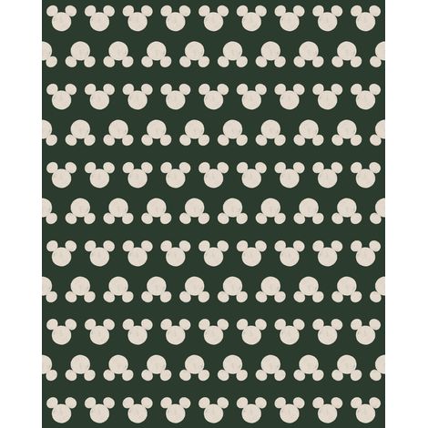 Papier peint panoramique - Disney Mickey Mouse Green Heads - Taille: 200 x 250 cm