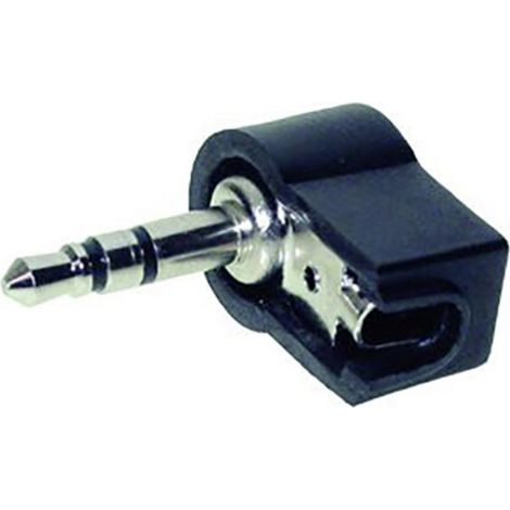TRU COMPONENTS 1559795 Klinken-Steckverbinder 3.5 mm Stecker, gewinkelt Polzahl: 3 Stereo Schwarz 1