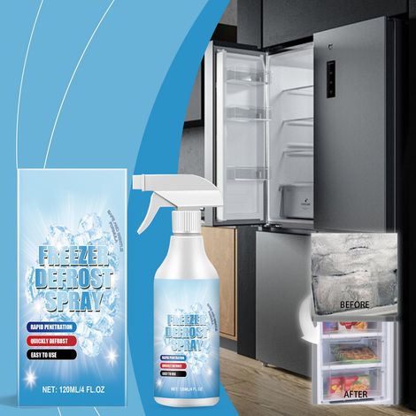 Spray Decongelant - 120 Ml - Pour Congelateur Et Refrigerateur - Usage Multifonction - 1 Piece (1/5)