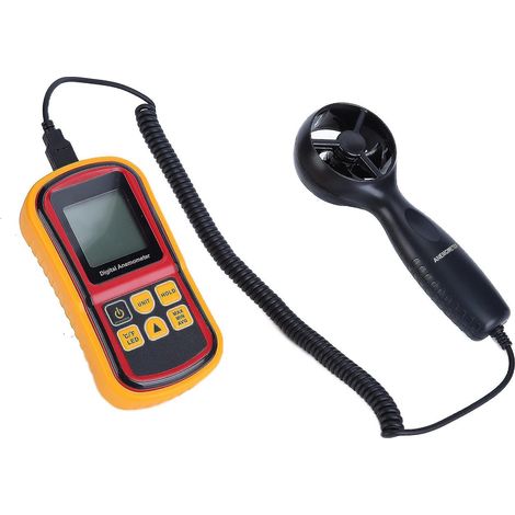 Anémomètre portable LCD 8901, anémomètre industriel numérique de haute précision à division (1/4)